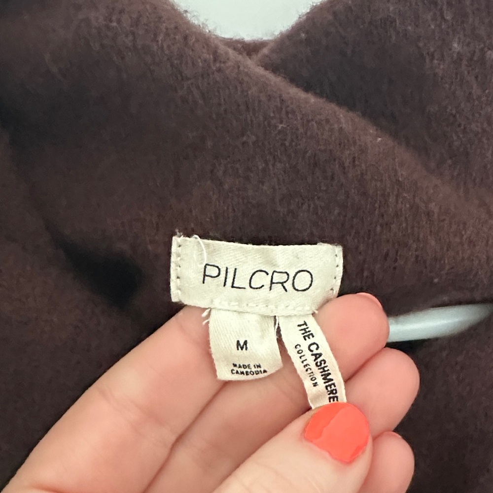 Pilcro Rich Brown Cashmere Knit